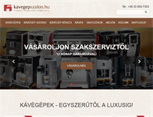 Tablet Screenshot of kavegepszalon.hu